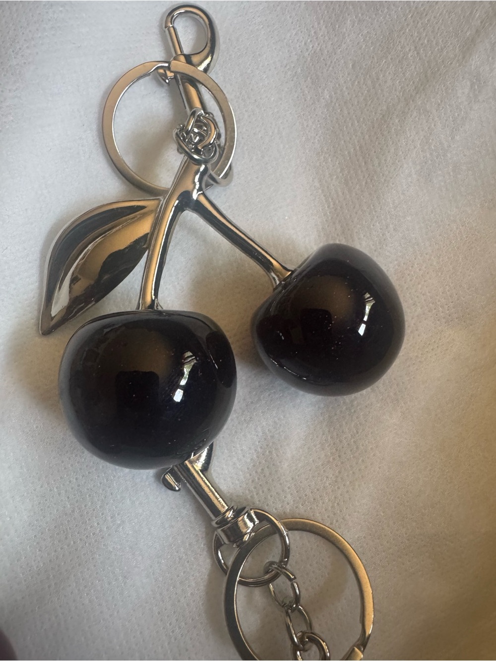 Cherry Bag Charm Keychains - Assorted - ‼️PICK ONE‼️ (silver tone hardware) - Picture 9 of 10